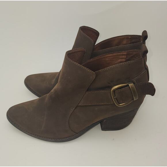 Jeffrey Campbell Ibiza Jonás Leather Brown Booties Size 9.5 Womens - Picture 5 of 14